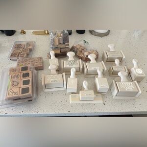 Crafting and scrapbooking stamps for ink and paper texture